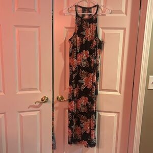 Tahiti Floral Sleeveless Maxi Dress Sz M (8-10)